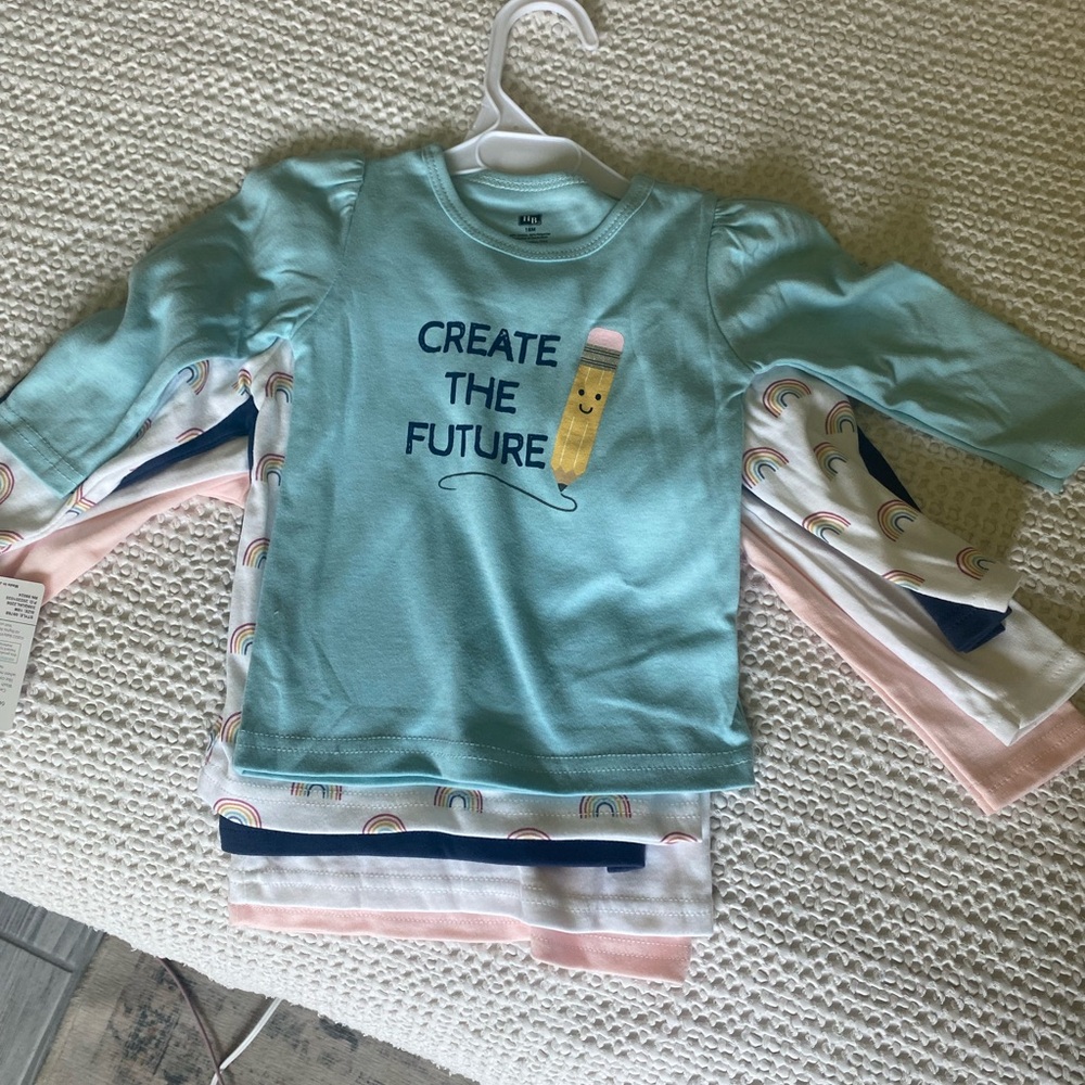 Hudson Baby Long Sleeve Tee in Soft Blue with Cozy Comfort